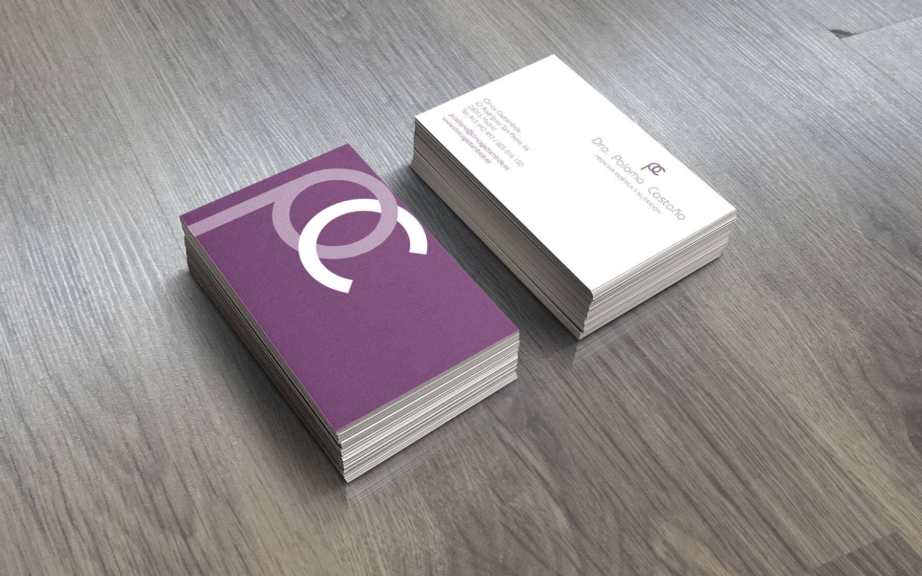 logotipo y tarjeta de visita, Dra. Paloma Castaño